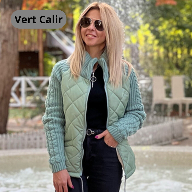 🎁Vente de Noël☃️Veste bouffante en tricot Patchwork pour femmes - Achète 1 - reçois-en 1 gratuit