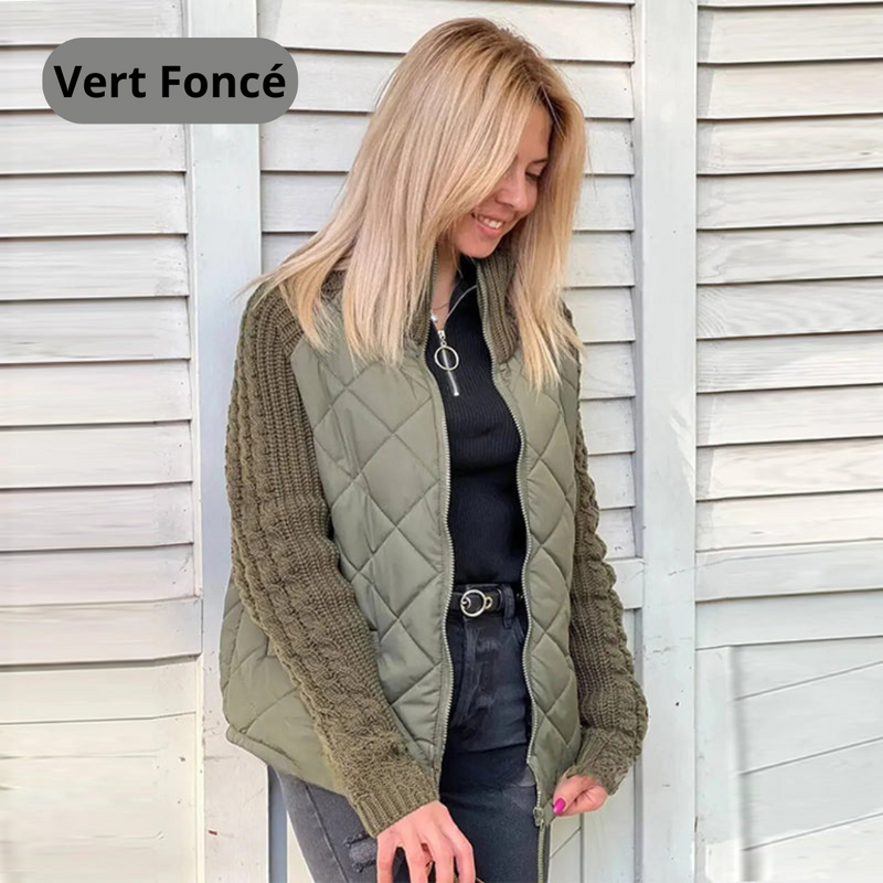 🎁Vente de Noël☃️Veste bouffante en tricot Patchwork pour femmes - Achète 1 - reçois-en 1 gratuit