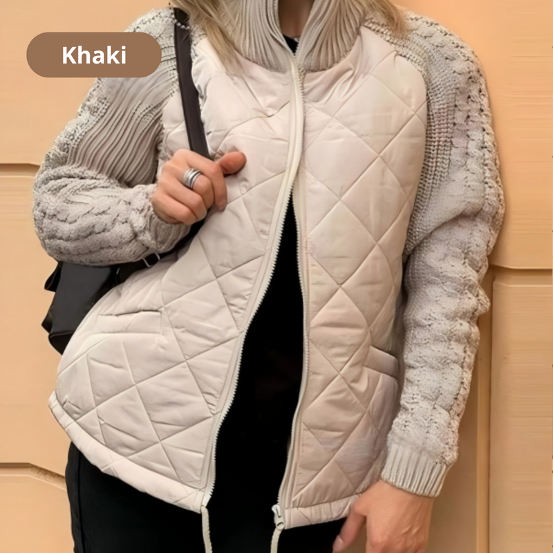 🎁Vente de Noël☃️Veste bouffante en tricot Patchwork pour femmes - Achète 1 - reçois-en 1 gratuit